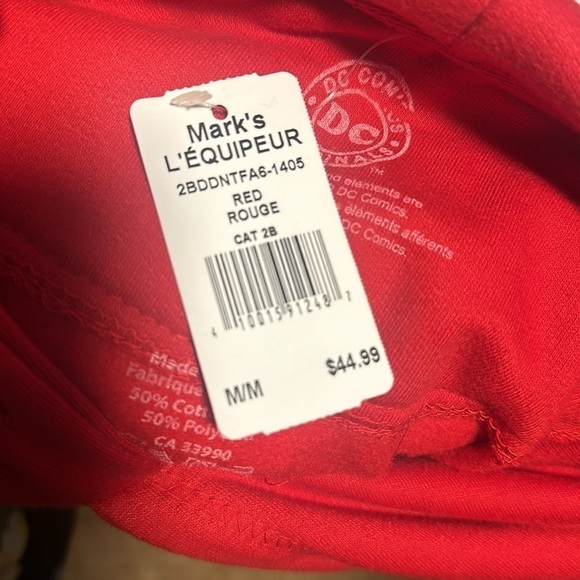 (j)  NWT: DC comics, originals, Flash, Red hoodie, red men medium - Picture 5 of 5